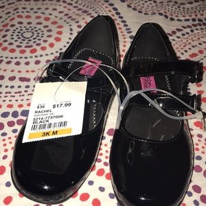 Girls pattern leather shoes